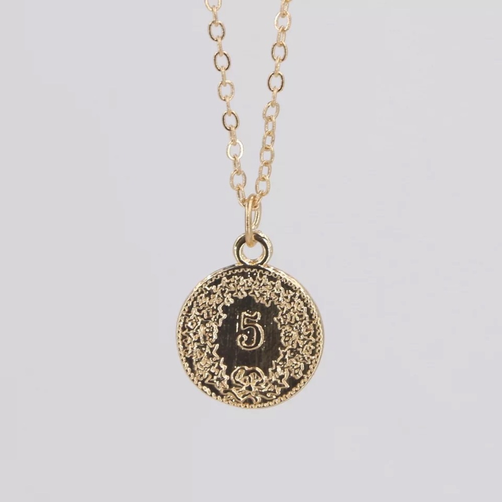 18k Gold Plated Coin Pendant Necklace - Picture 7 of 7
